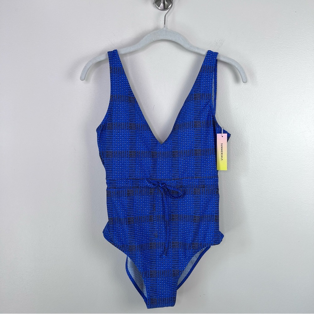 COPY - Summersalt Twist Backflip Blue One Piece Swimsuit